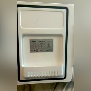 Cow print mini fridge